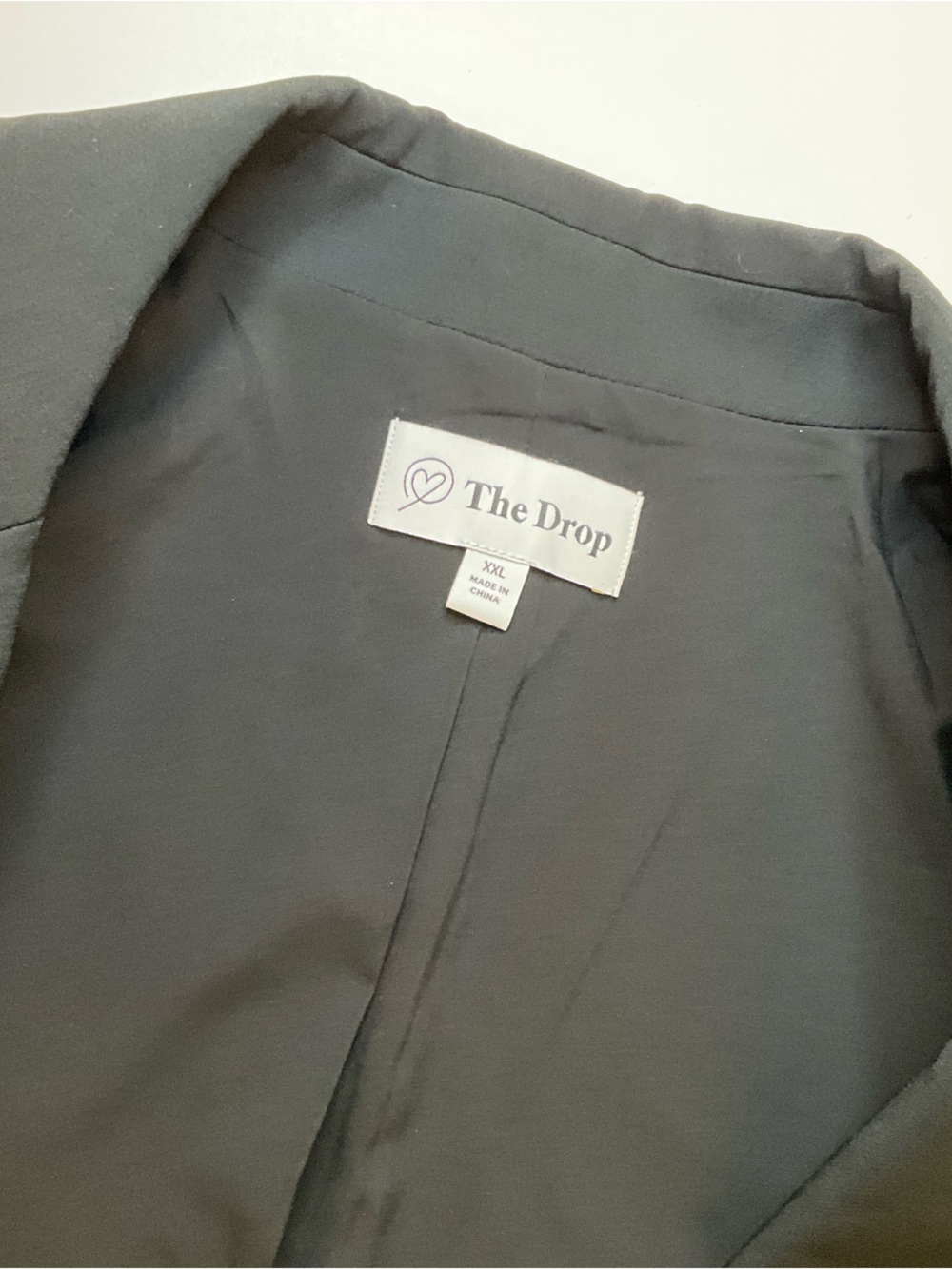 The Drop Black Oversized Boyfriend Blazer Ruched Sleeve Jacket XXL - Picture 4 of 5